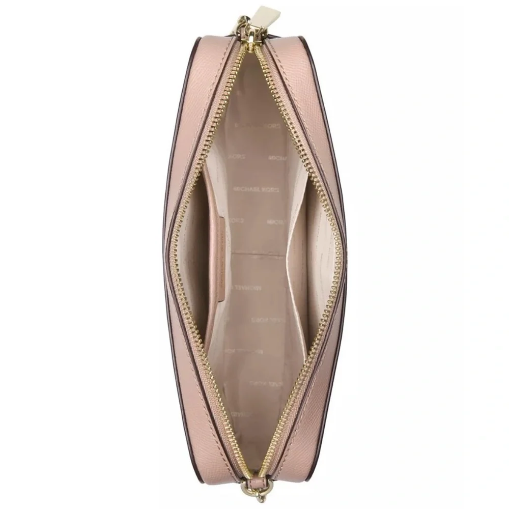 MICHAEL KORS Soft Blush Pink Saffiano Leather Jet Set Crossbody Bag